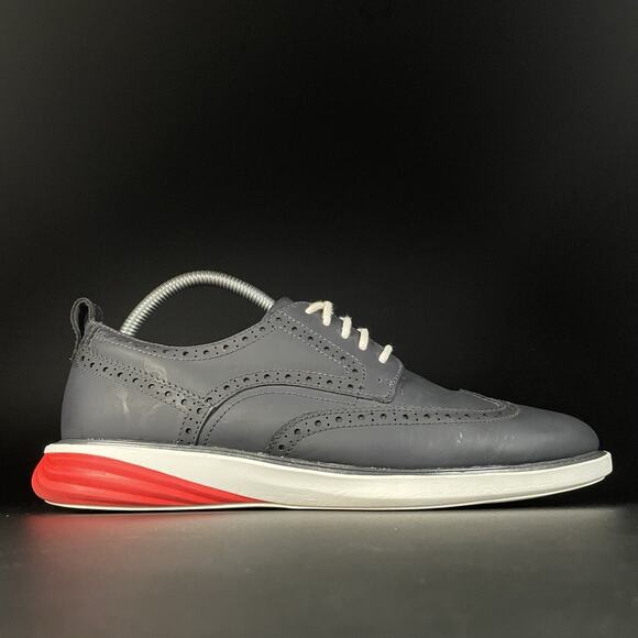 Cole Haan Grand Evolution Men's Size 9 M Blue Wingtip Oxford Casual Dress Shoes - Picture 6 of 9
